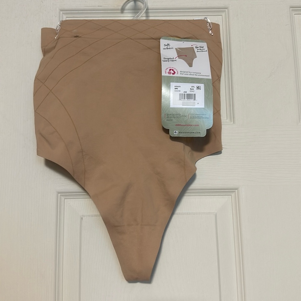 MAIDENFORM FIRM SHAPEWEAR HIGH WAIST THONG: NEW WITH TAGS: SIZE 2XL